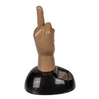 Bewegliche Figur, Mittelfinger, mit Solarzelle,