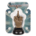Bewegliche Figur, Mittelfinger, mit Solarzelle,