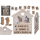 OOTB Weißes Deko-Holz-Haus mit 90 naturfarbenen