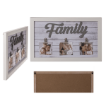 OOTB Weißer Holzrahmen Family mit 3 Clip-Haltern