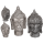 OOTB Deko-Figur Buddha-Kopf ca. 9 x 16 cm