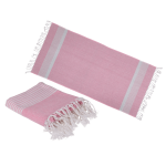 OOTB Rosa/Weißes Fouta-Hamamtuch (für Sauna...