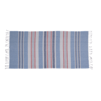 Weiß/blau/rotes Fouta-Hamamtuch