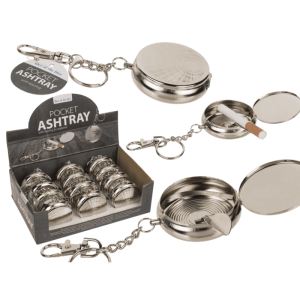 OOTB Metall-Taschenaschenbecher mit Schlüsselanhänger &