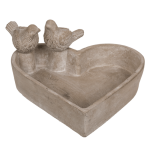 OOTB Vogeltränke Herz ca. 20 x 4 cm mit 2 Vögeln