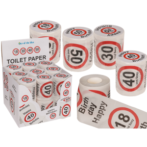 OOTB Toilettenpapier Happy Birthday - 18 30 40 & 50