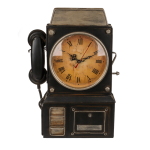 OOTB Metall-Schlüsselkasten Telefon mit Uhr