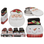 OOTB Metall-Dose Schneemann & Weihnachtsmann sortiert
