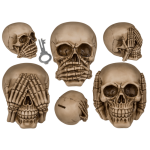 OOTB Spardose mit Schloss Totenkopf - Die 3 Affen