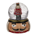 OOTB Schneekugel Nussknacker auf Sockel Gesicht