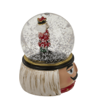 OOTB Schneekugel Nussknacker auf Sockel Gesicht