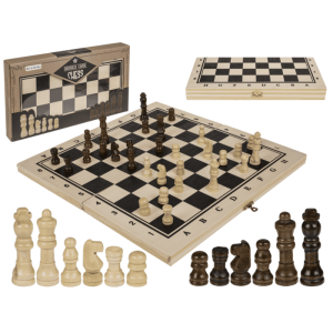 OOTB Holz-Brettspiel Schach ca. 34 x 34 cm