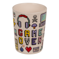 Becher, Game Over mit Joystickgriff,