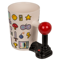 Becher, Game Over mit Joystickgriff,