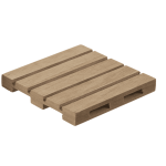 OOTB Naturfarbene Holz-Untersetzer Palette