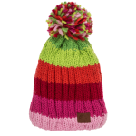 OOTB Kinder-Kuschel-Mütze mit Bommel Rainbow Colours