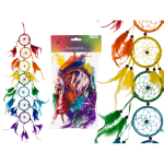 OOTB Bunter Traumfänger mit Federn Rainbow