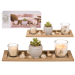 OOTB Naturfarbenes Holz-Tablett ca. 36 x 14 cm