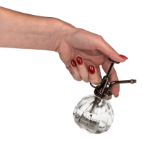 Anthrazitfarbene Glas-Sprühflasche für Pflanzen,