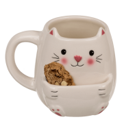 Dolomite-Becher mit Keksfach, Katze,