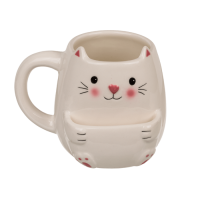 Dolomite-Becher mit Keksfach, Katze,
