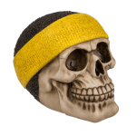 OOTB Spardose mit Schloss Totenkopf mit Stirnband