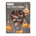 OOTB Lichterkette Glitter-Glühbirnen mit 10 LED