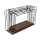 OOTB Wandregal aus Metal mit Holzboden 3er Set