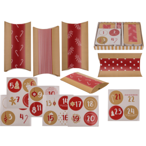 OOTB Rot/naturfarbener Adventskalender