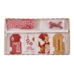 OOTB Geschenkanhänger-Set Natural red