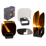 OOTB Schwarzer Glas-Teelichthalter Infinity candle