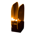 OOTB Schwarzer Glas-Teelichthalter Infinity candle
