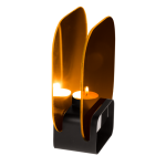 OOTB Schwarzer Glas-Teelichthalter Infinity candle