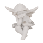 OOTB Sitzender Engel mit Kristallherz ca. 5 cm