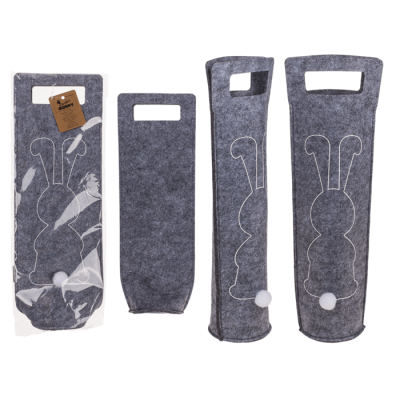 Filz-Weintasche, Osterhase, 15 x 41 x 9 cm