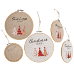 OOTB Runder Holzrahmen mit Jutebezug Christmas Time