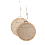 OOTB Runder Holzrahmen mit Jutebezug Christmas Time