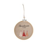 OOTB Runder Holzrahmen mit Jutebezug Christmas Time