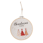 OOTB Runder Holzrahmen mit Jutebezug Christmas Time