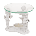 OOTB Aromalampe mit Glasschale Stehende Engel mit