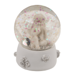 OOTB Glitterkugel Engel mit Kristallherz auf Sockel