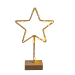 OOTB Metall-Stern mit Jute umwickelt & LED