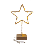 OOTB Metall-Stern mit Jute umwickelt & LED