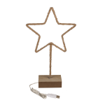 OOTB Metall-Stern mit Jute umwickelt & LED