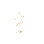 OOTB Metall-Stern mit Jute umwickelt & LED