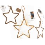 OOTB Metall-Stern mit Jute umwickelt & LED zum...