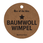 OOTB Naturfarbener Wimpel Weihnachten