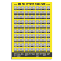 Kratz-Poster, 100 Tage Fitness,