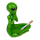 OOTB Aschenbecher Yoga Alien ca. 135 cm