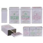 OOTB Rechteckige Metall-Dose Mint-Pink